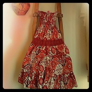 Strapless Spanish style dress